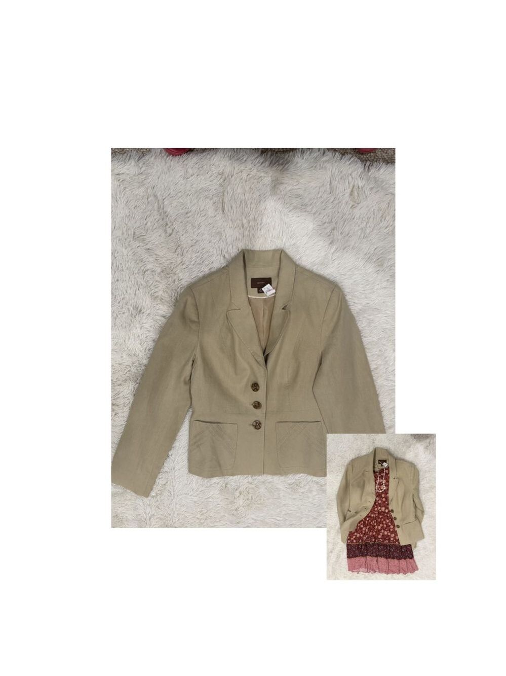 Merona Beige Lightweight Blazer - Sz. 12 (EUC)